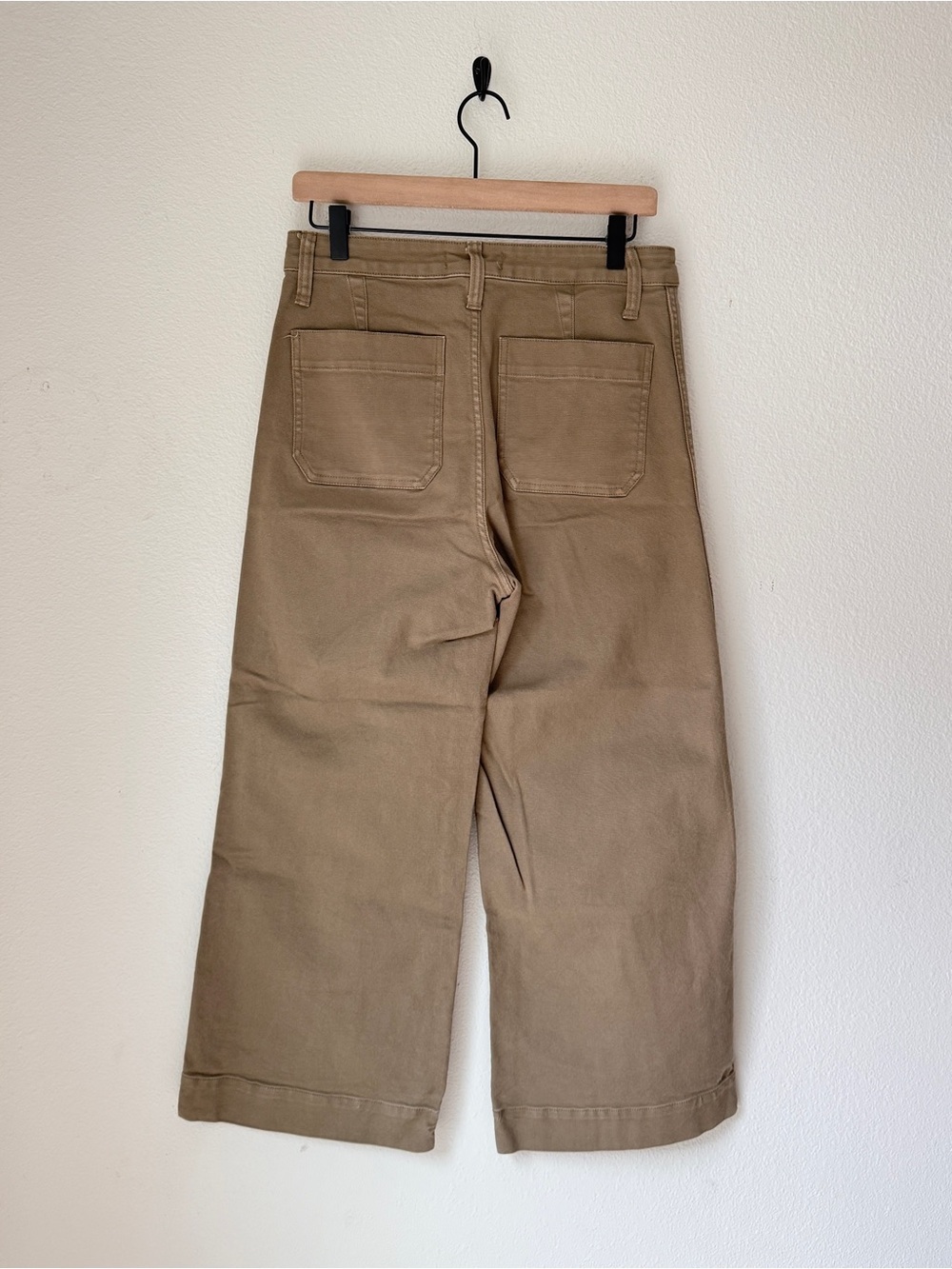 Madewell Emmett Wide Leg Cropped Pants - khaki green - 27 - Picture 2 of 11